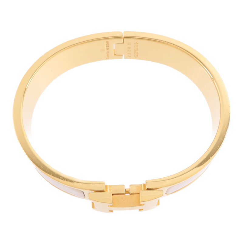 HERMES 金屬/琺瑯Clic H Bracelet手鐲-3