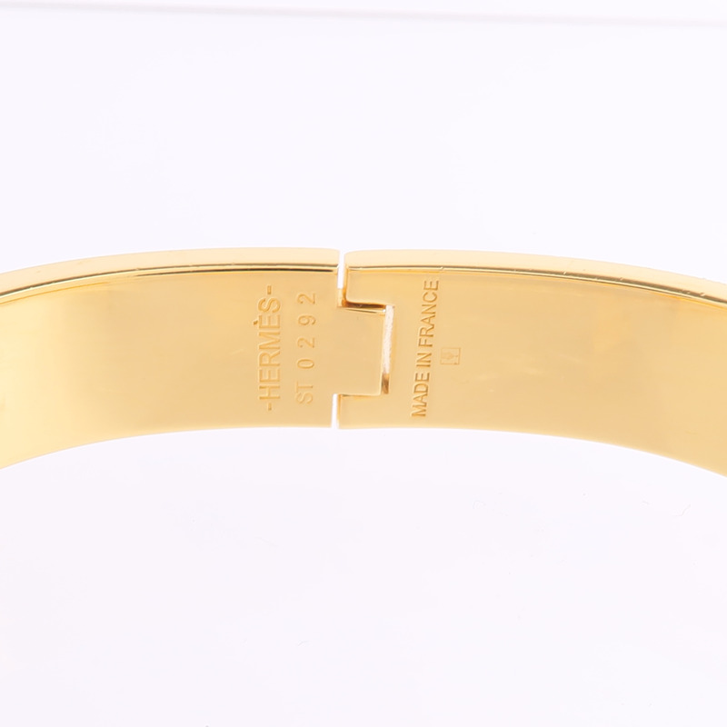 HERMES 金屬/琺瑯Clic H Bracelet手鐲-6