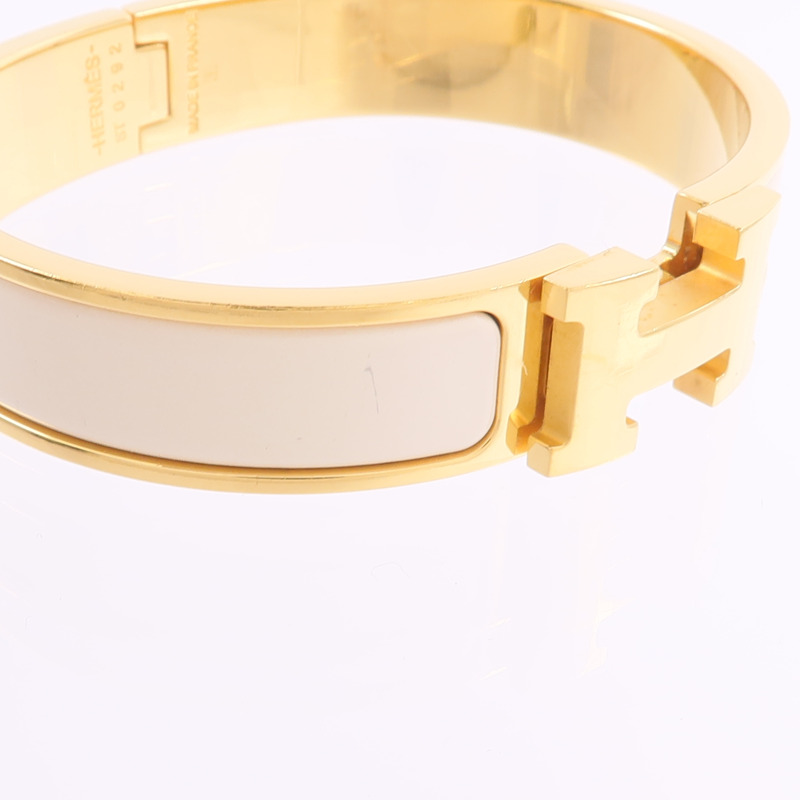 HERMES 金屬/琺瑯Clic H Bracelet手鐲-8