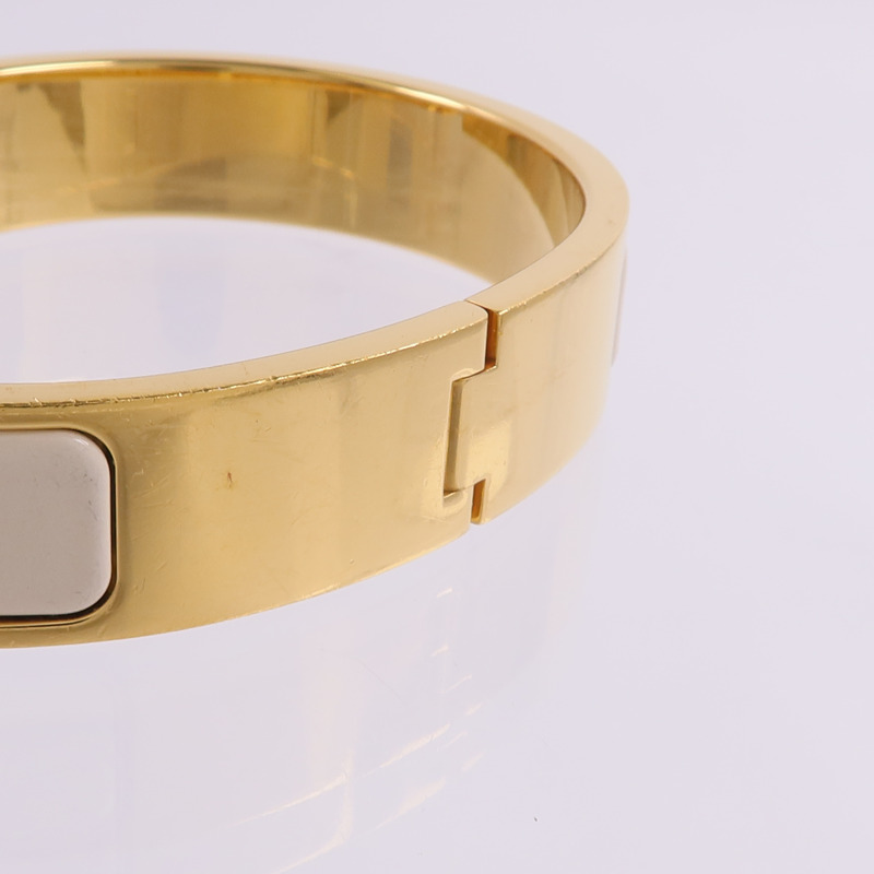 HERMES 金屬/琺瑯Clic H Bracelet手鐲-10