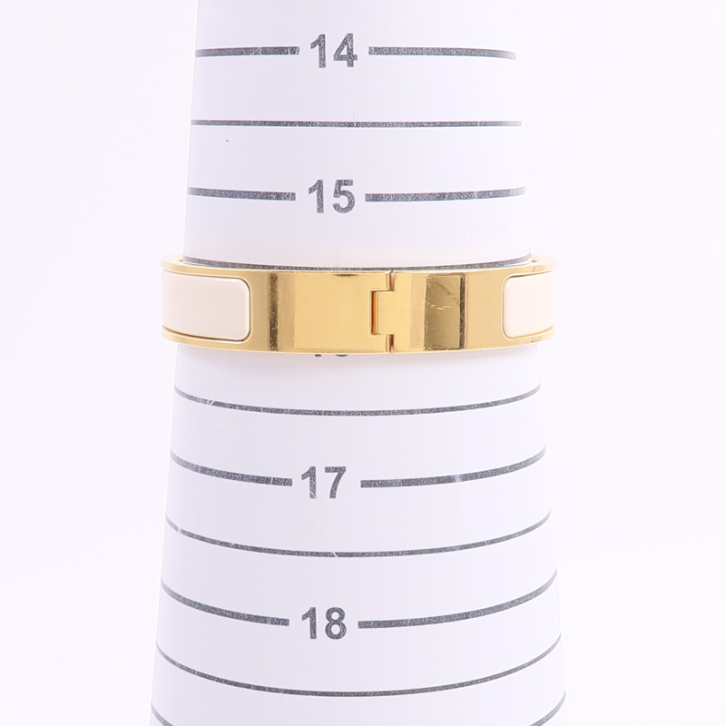 HERMES 金屬/琺瑯Clic H Bracelet手鐲-12