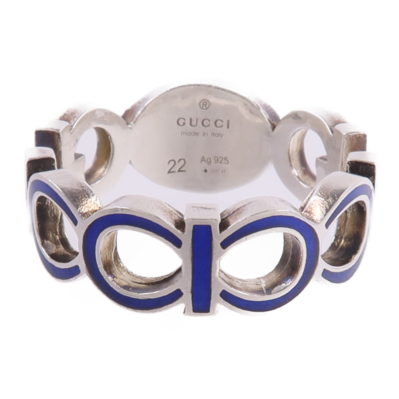 GUCCI 925純銀Interlocking G Ring戒指-1