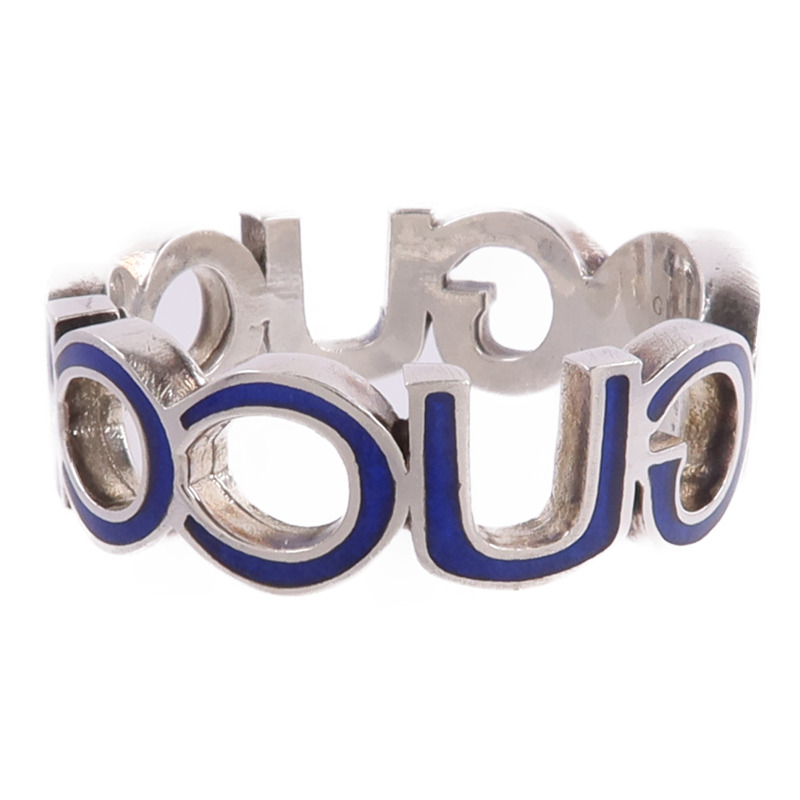 GUCCI 925純銀Interlocking G Ring戒指-2