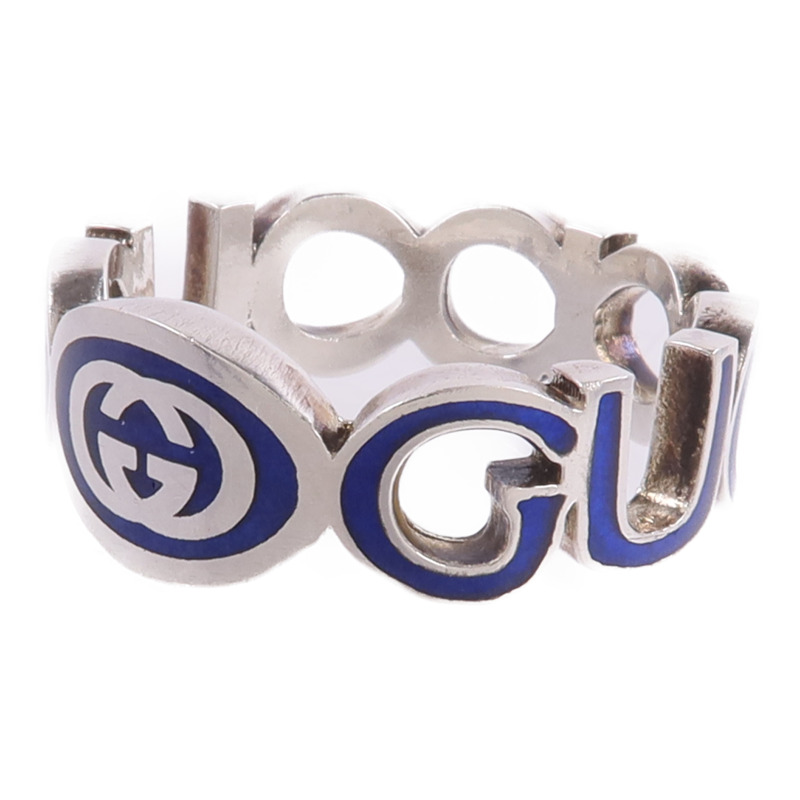 GUCCI 925純銀Interlocking G Ring戒指-3