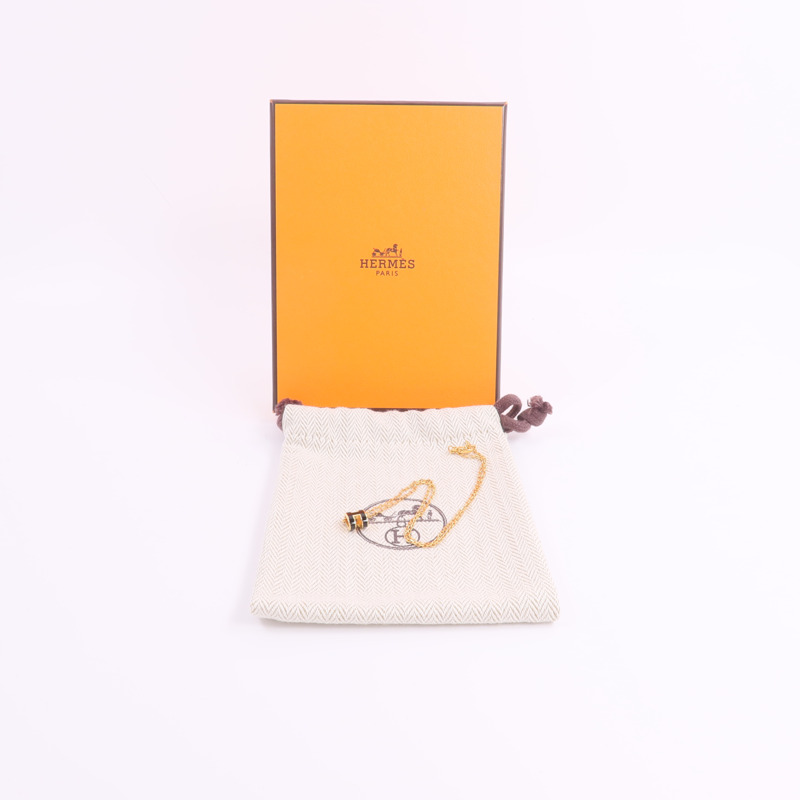 HERMES 金屬Mini Pop H Necklace項鍊Noir-7