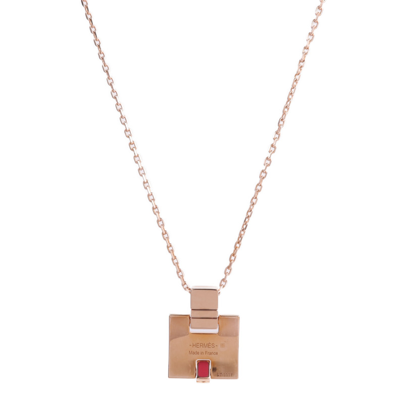 HERMES 金屬Eileen Pendant項鍊Framboise-1