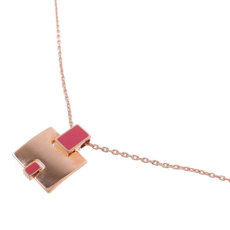 HERMES 金屬Eileen Pendant項鍊Framboise-2