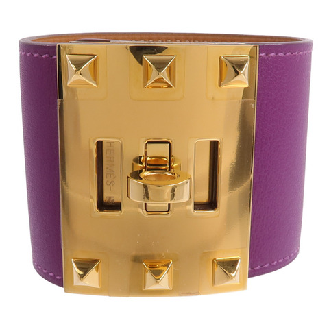 HERMES Swift皮革Kelly Dog Extreme Bracelet手帶Anemone