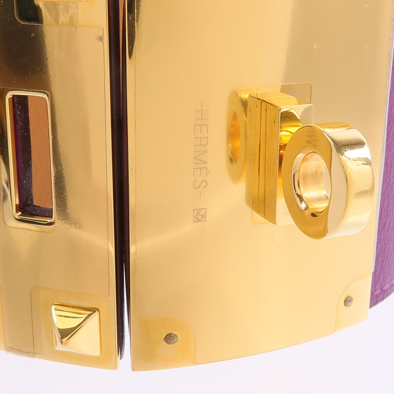 HERMES Swift皮革Kelly Dog Extreme Bracelet手帶Anemone-6