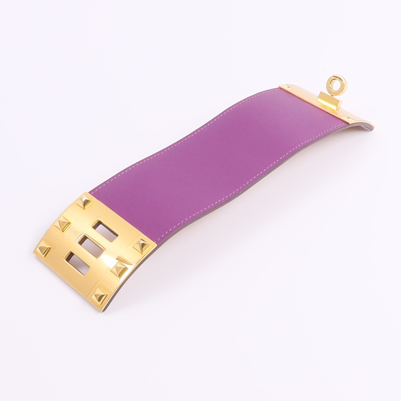 HERMES Swift皮革Kelly Dog Extreme Bracelet手帶Anemone-9