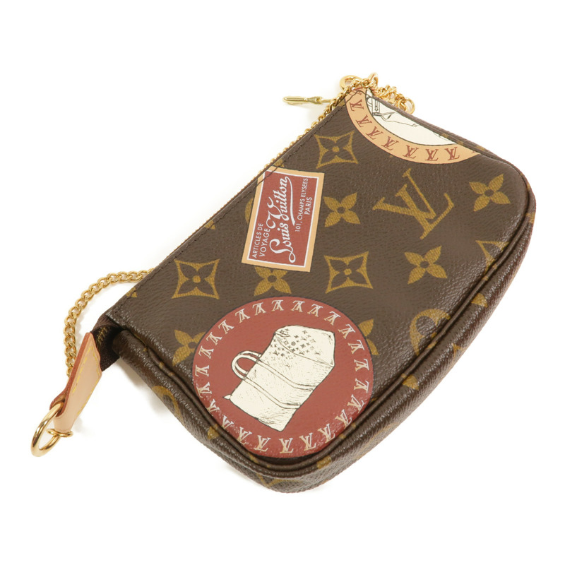 LOUIS VUITTON Monogram Mini Pochette Accessoires Pouch零錢包-5