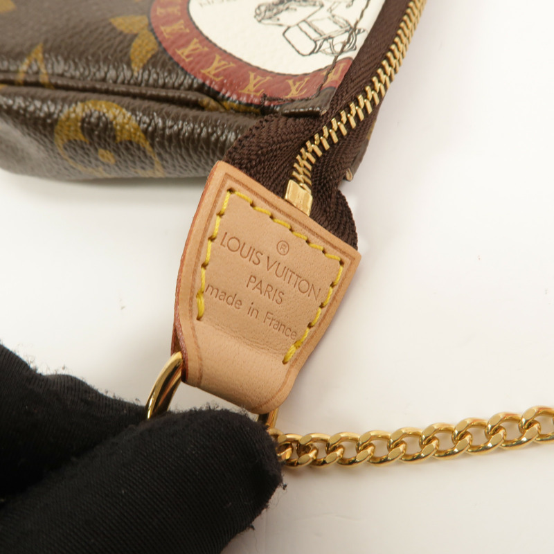 LOUIS VUITTON Monogram Mini Pochette Accessoires Pouch零錢包-7