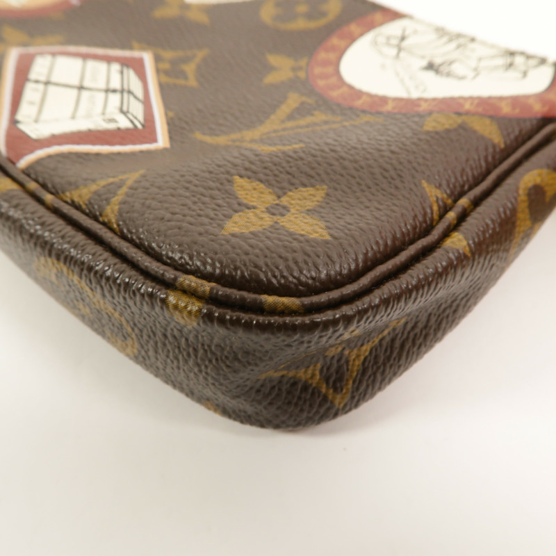 LOUIS VUITTON Monogram Mini Pochette Accessoires Pouch零錢包-10