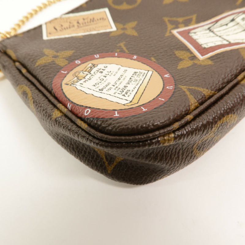 LOUIS VUITTON Monogram Mini Pochette Accessoires Pouch零錢包-11