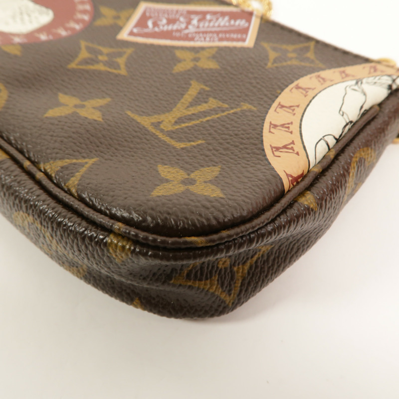 LOUIS VUITTON Monogram Mini Pochette Accessoires Pouch零錢包-12