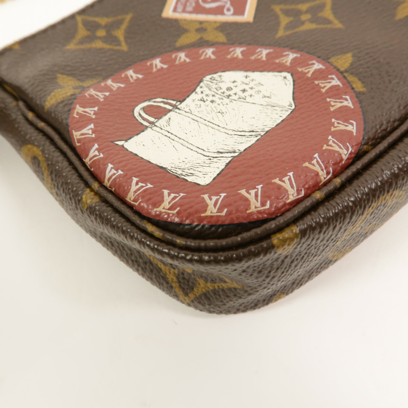 LOUIS VUITTON Monogram Mini Pochette Accessoires Pouch零錢包-13