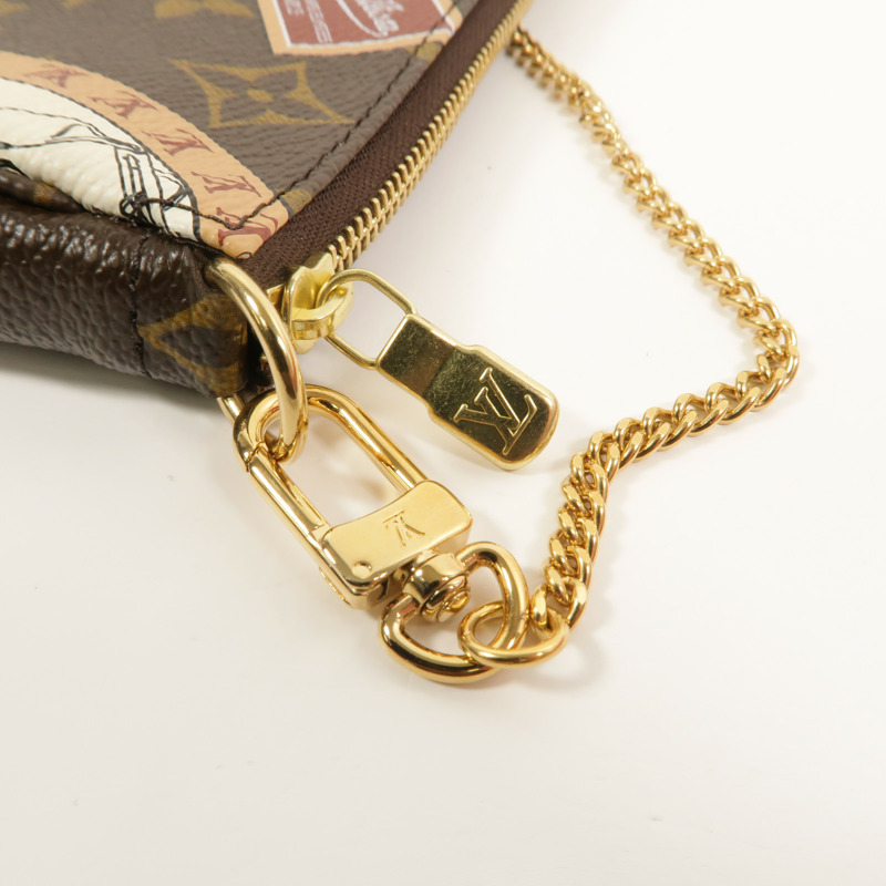 LOUIS VUITTON Monogram Mini Pochette Accessoires Pouch零錢包-14