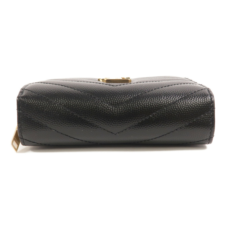 SAINT LAURENT 牛皮皮革Zip Round Wallet錢包-3