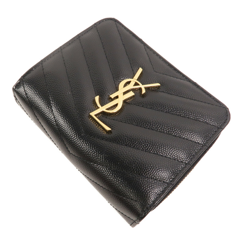 SAINT LAURENT 牛皮皮革Zip Round Wallet錢包-4
