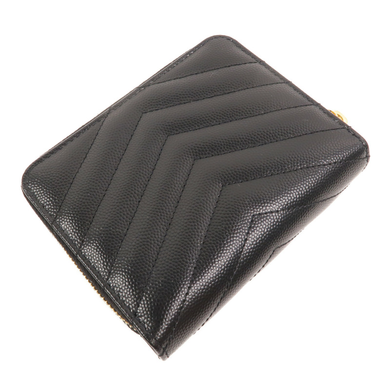 SAINT LAURENT 牛皮皮革Zip Round Wallet錢包-5