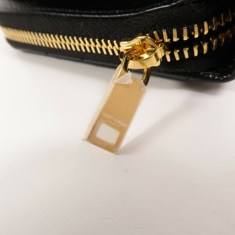 SAINT LAURENT 牛皮皮革Zip Round Wallet錢包-11
