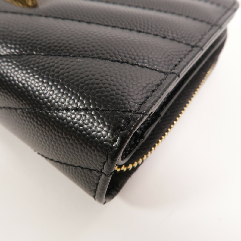SAINT LAURENT 牛皮皮革Zip Round Wallet錢包-13