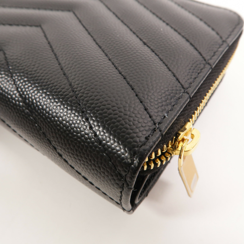 SAINT LAURENT 牛皮皮革Zip Round Wallet錢包-15