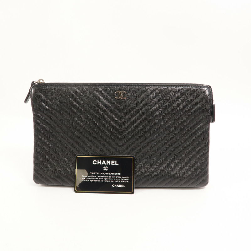 CHANEL 牛皮皮革Clutch Bag手拿包-12