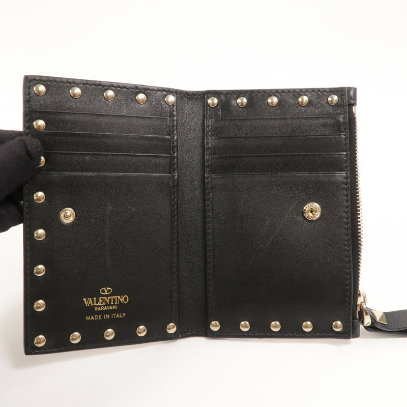 Valentino 牛皮皮革Rockstud Zipped Card Holder卡片套-6