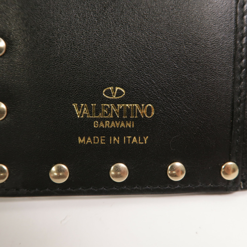 Valentino 牛皮皮革Rockstud Zipped Card Holder卡片套-7