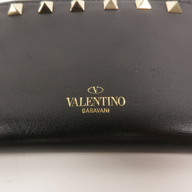 Valentino 牛皮皮革Rockstud Zipped Card Holder卡片套-8