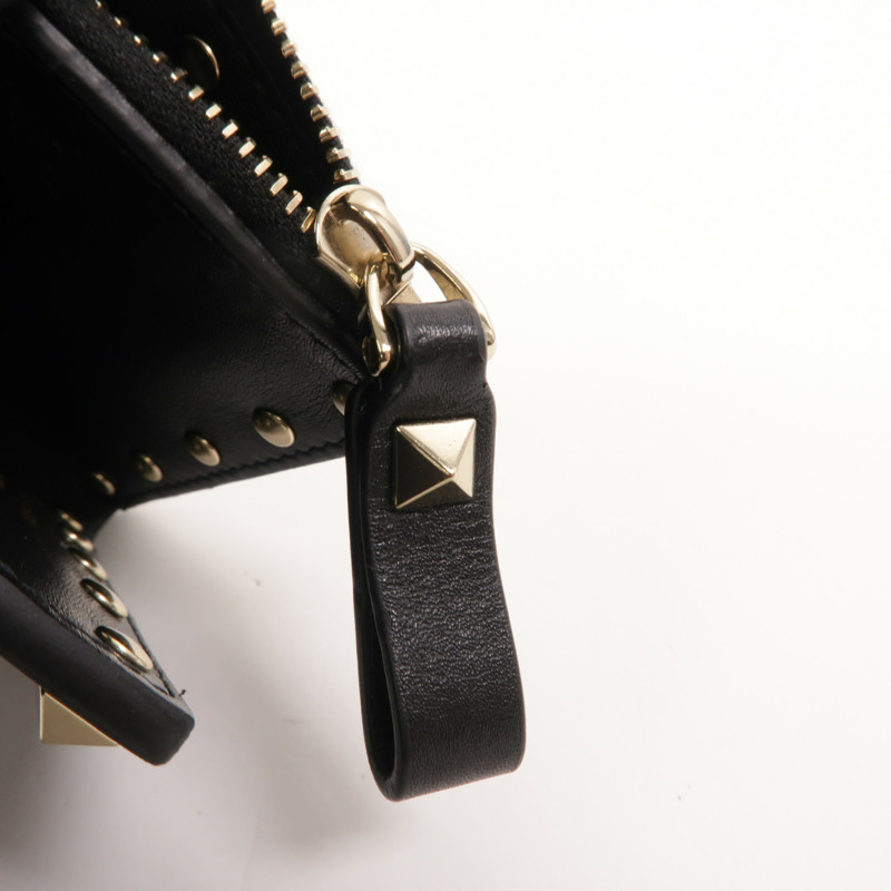 Valentino 牛皮皮革Rockstud Zipped Card Holder卡片套-16