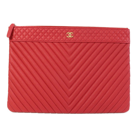 CHANEL 牛皮皮革Clutch手拿包