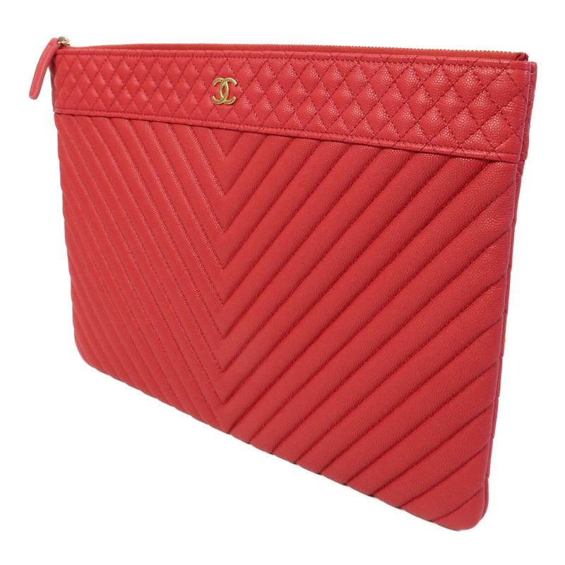 CHANEL 牛皮皮革Clutch手拿包-1