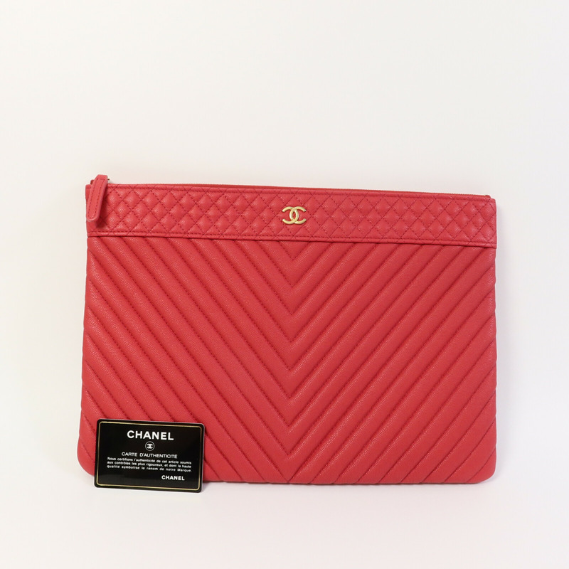 CHANEL 牛皮皮革Clutch手拿包-10