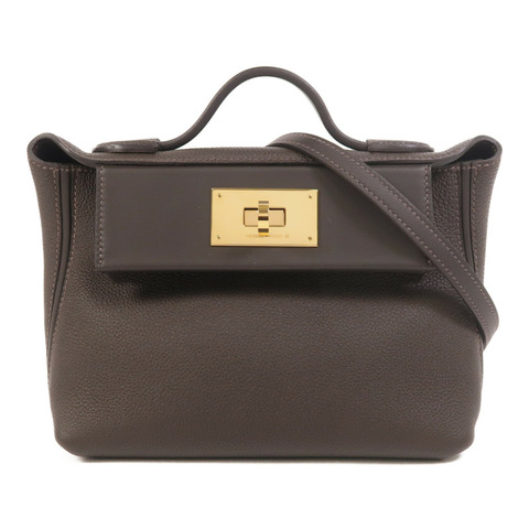 HERMES 24/24 Mini手挽肩背兩用袋Moka