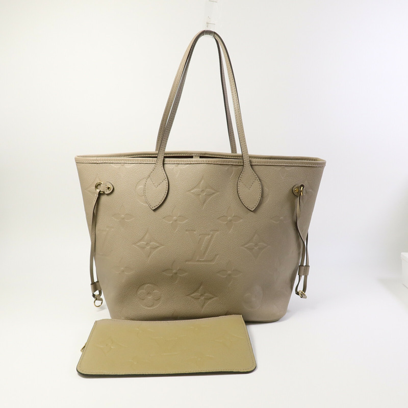 LOUIS VUITTON Monogram Empreinte Neverfull MM肩背袋-7