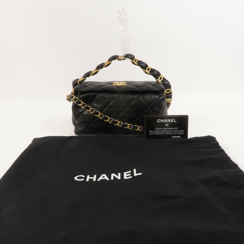 CHANEL 羊皮皮革Hobo Bag手挽肩背兩用袋-10