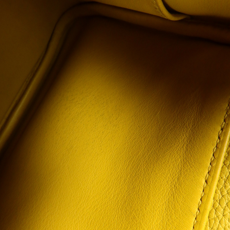 HERMES Clemence皮革Mini Lindy手挽肩背兩用袋Jaune Ambre-14