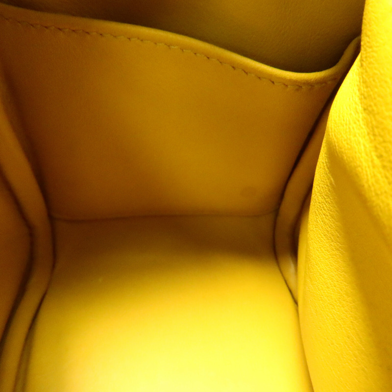 HERMES Clemence皮革Mini Lindy手挽肩背兩用袋Jaune Ambre-15