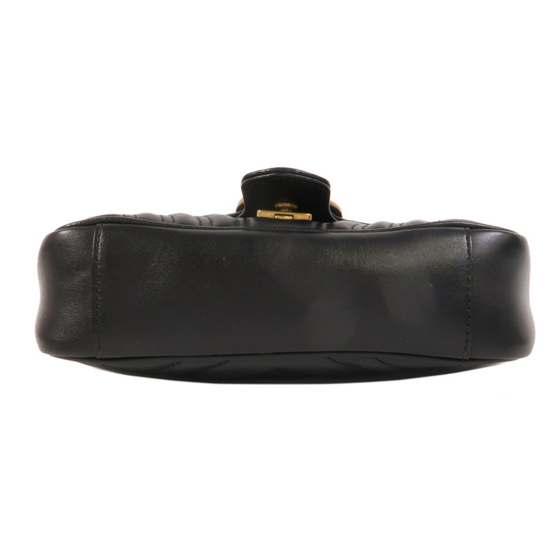 GUCCI 牛皮皮革GG Marmont Small鏈帶肩背袋-3