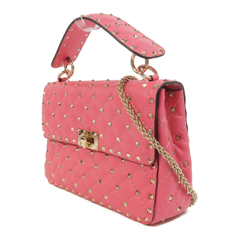 Valentino 牛皮皮革Rockstud Spike手挽肩背兩用袋-2