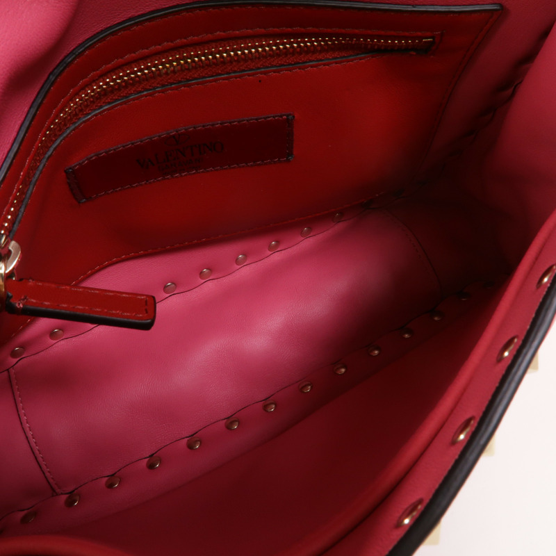 Valentino 牛皮皮革Rockstud Spike手挽肩背兩用袋-4