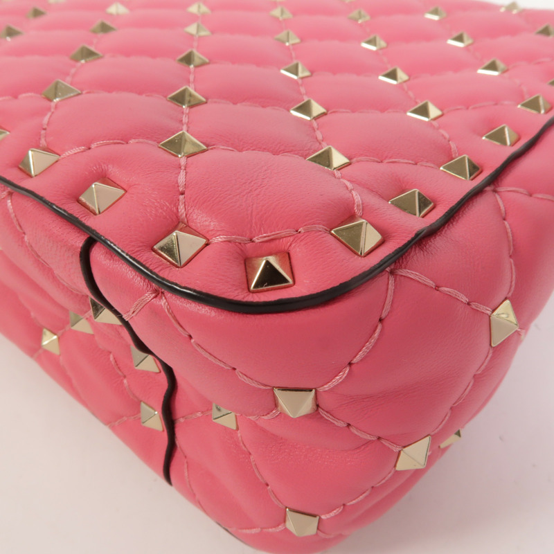 Valentino 牛皮皮革Rockstud Spike手挽肩背兩用袋-11
