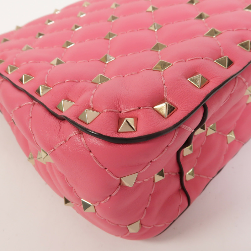 Valentino 牛皮皮革Rockstud Spike手挽肩背兩用袋-12