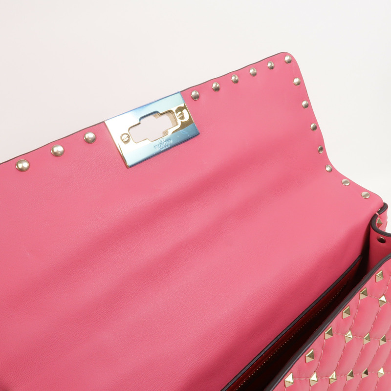 Valentino 牛皮皮革Rockstud Spike手挽肩背兩用袋-14