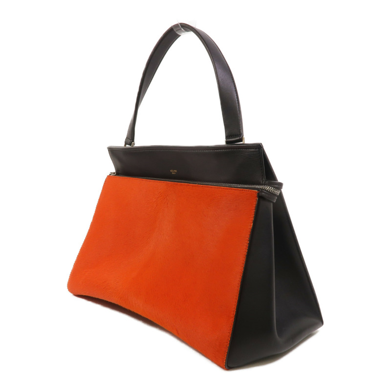 CELINE 馬毛/牛皮皮革Edge Medium肩背袋-2