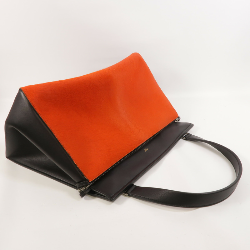 CELINE 馬毛/牛皮皮革Edge Medium肩背袋-7