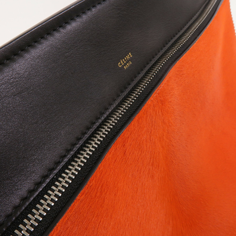 CELINE 馬毛/牛皮皮革Edge Medium肩背袋-12
