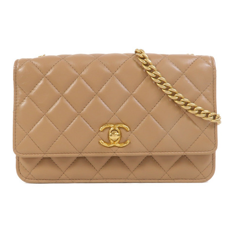 CHANEL 羊皮皮革WOC Wallet On Chain鏈帶肩背袋
